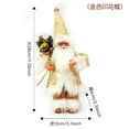 thumbnail image 3 of Standing Santa Claus Christmas Tree Pendant, Traditional Christmas Party Doll Ornament with Jingle Bell Hat and Gift Bag, Festive Home Decoration for Table, Shelf, Mall, and Collectible Gift, 3 of 5