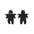thumbnail image 2 of RUINIXCW Newborn Baby Bat Costume Kids Halloween Cosplay Costume Infant Baby Boy Fall Winter Clothes Jumpsuit Long Sleeve Zip Up Hooded Romper Wings, 2 of 10