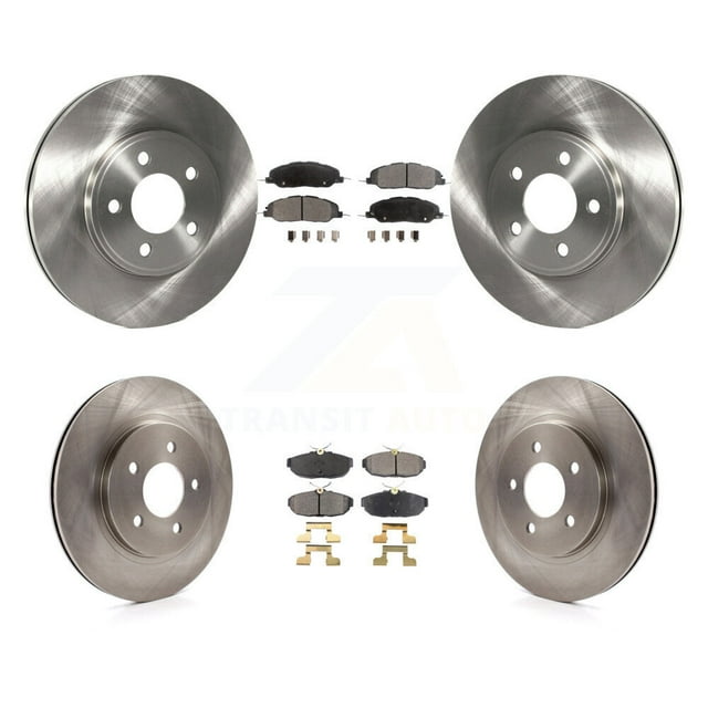 Transit Auto Front Rear Disc Brake Rotors and Ceramic Pads Kit for Car 2009 Ford Mustang Bullitt K8T-100916