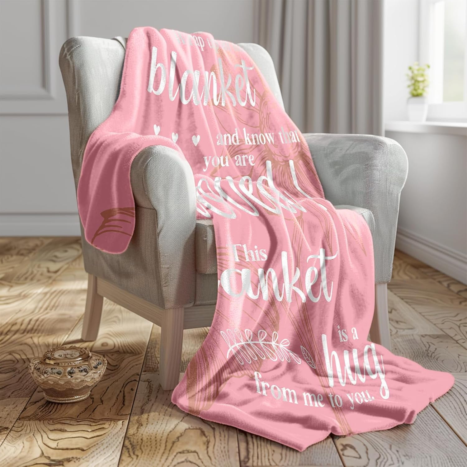 Get Well Soon Gifts, Hug Blanket, Inspirational Gifts for Her Him, Cancer Care Gifts for Women or Men, Encouragement Healing/After Surgery/Thinking of You Gifts