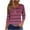 Red, variant on Babcutegg Blouses for Women Dressy Casual Striped Pattern Crew Neck Round Neck Tops for Women Black