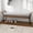 Grey, variant on COZY ROOT Modern Chenille Entryway Bench, Upholstered End of Bed Bench with Arms Classic Bedroom Ottoman Bench with Metal Legs Elegant Footstool for Entrance Living Room, White