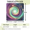 thumbnail image 2 of Colorful Tie Dye Cosmic Spiral Pattern Square Fitted Tablecloth with Elastic Edge,Square Table Cover,Washable Elastic Table Cover for Home Kitchen Party Decor 36"x36", 2 of 6