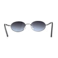 thumbnail image 4 of Oval Round Hipster Retro Metal Rim Luxury Pimp Sunglasses Silver - Navy, 4 of 4
