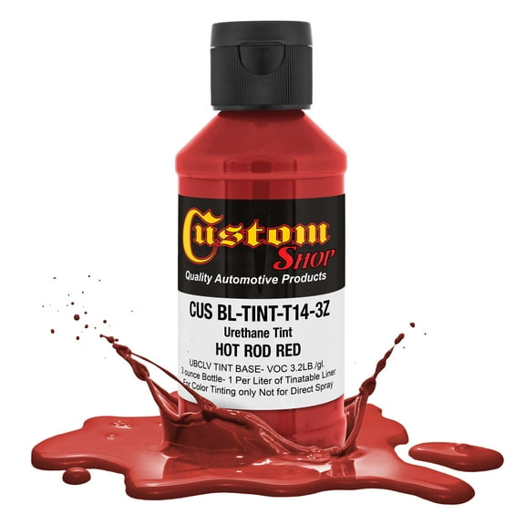 Custom Coat 3oz. (Hot Rod Red Color) Urethane Tint Concentrate for Tinting Truck Bed Liner Coatings