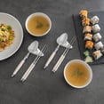 thumbnail image 3 of French Home Faux Ivory Chopsticks, Laguiole Spoons and Ceramic Rests, Set of 4 Pairs, 3 of 4