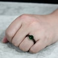 thumbnail image 5 of Black Stainless Steel Ring with Synthetic in Emerald for Women Emerald Stone Color Style TK3738 Size 8, 5 of 5