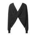 thumbnail image 6 of Ediodpoh Womens Backless Sweater Long Sleeved Knit Sweater Womens Sweaters Black XXL, 6 of 6