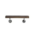 thumbnail image 6 of Danya B. 24" x 7" Small Single Floating Iron Pipe Industrial Rustic Wall Mount Shelf Ebony, 6 of 6