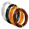 thumbnail image 1 of Uxcell Alambre de 32.8 pies de aluminio, 4Pcs alambre de joyería de metal, alambre de 1.5mm 14 gauge, plata, oro, negro, bronce, 1 of 7