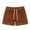 Brown, variant on Plebaso Men's Corduroy Shorts Elastic Waist Casual Shorts Drawstring Summer Shorts with Pockets