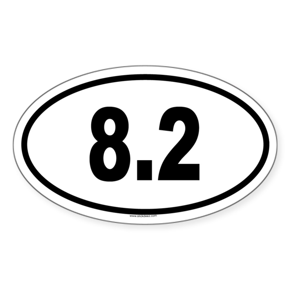 CafePress 8.2 Oval Sticker Sticker (Oval)
