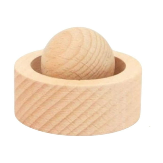 Yhmxh Walnut Round Fragrant Wood Ornament Beech Wood Home Decoration Solid Wood Bead Base Car Mounted Wooden Ambience Diffuser Car Accessories Automobile Tools Car Supplies Decorations