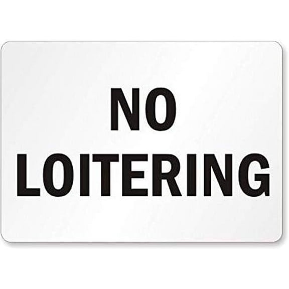 Retro Wall Decor 8x12 Inches No Loitering Sign Metal Tin Signs Vintage Plates Printed