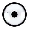 thumbnail image 3 of Tapa universal para ollas, tapa de vidrio con borde de silicona, tapa para sartén o calentador de mantequilla. 24 cm negro, 3 of 9