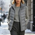 thumbnail image 3 of Women's Cropped Puffer Vest winter Lightweight Quilted Jacket Vest Sleeveless Stand Collar Zipper Coats with Pockets, 3 of 7