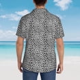 thumbnail image 4 of Fuzoiu Black Leopard Print Hawaiian Shirt for Men, Summer Beach Casual Short Sleeve Button Down Shirts, Men’s Beach Summer Shirts with Pocket,Small, 4 of 7