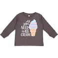 thumbnail image 3 of Inktastic All You Need is Ice Cream with Ice Cream Cone Boys or Girls Long Sleeve Toddler T-Shirt, 3 of 5