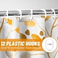 thumbnail image 2 of Watercolor Flower Shower Curtains, Colorful Plants Bathroom Curtains, Bathroom Decor Waterproof Polyester Machine Washable Shower Curtain with Hooks 72 x 72 Inches, Orange, 2 of 6