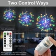 thumbnail image 3 of 3 Pack Firework Lights 180 LED Copper Wire Starburst String Lights 8 Modes Battery Operated Fairy Lights with Remote,Wedding Christmas Decorative Hanging Lights for Party Patio Garden Decoration, 3 of 8