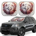 thumbnail image 1 of Vsdgher Pare-Soleil de Pare-Brise de Voiture à Imprimé Couple de Chats Blancs et Rouges, Pare-Soleil Réfléchissant Pare-Soleil de Fenêtre Pare-Soleil Protecteur Adapté aux Voitures, Camions, VUS-Petit, 1 of 6