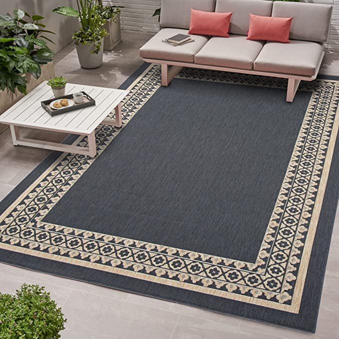 Priyate Florida Modern Border Outdoor Area Rugs Crafted with