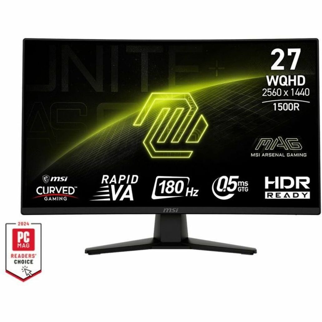 MSI MAG 274CQF 27" Curved Gaming Monitor, 2K QHD, 180Hz photo 1