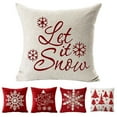 thumbnail image 4 of Merry Christmas Snowflake Tree Print Throw Pillow Cover Case Sofa Bed Car Decor, 4 of 10