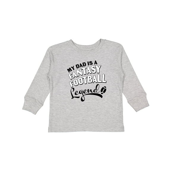 Inktastic My Dad is a Fantasy Football Legend Boys or Girls Long Sleeve Toddler T-Shirt