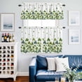 thumbnail image 2 of St. Patrick's Day Kitchen Curtains Sets for Windows 24 Inch Length, Lucky Shamrock Spring Botanical Rod Pocket Window Treatments Tier Curtains and Valances Set for Bedroom/Bathroom, 2 of 8