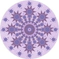 thumbnail image 1 of Ahgly Company Machine Washable Indoor Round Transitional Blossom Pink Area Rugs, 5' Round, 1 of 7