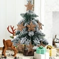 thumbnail image 1 of YSNOOWE 18Pcs Christmas Tree Star Ornaments with 3D Glitter Design for Home Holiday Wall Hanging Decor, 1 of 6