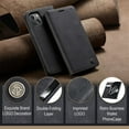 thumbnail image 2 of ELEHOLD Luxury Leather Wallet Case for iPhone 15 with Card Slots Money Pocket Kickstand Function Magnetic Closure Shockproof Anti-Scratch Purse Case for iPhone 15 6.1", Black, 2 of 11