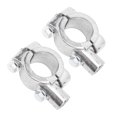 thumbnail image 1 of 2Pcs Motorcycle Handlebar Rearview Mirror Mount 22mm Thread Clamp Adapter for Motorcycles ATV Scooters Silver M8, 1 of 4