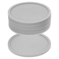 thumbnail image 1 of EeaseCA 8pcs Round Thickened Cup Mat Practical Coasters Non-slip Heat Insulation Pad for Home Kitchen(Light Grey), 1 of 7