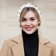 thumbnail image 3 of Rhinestone Retro Knotted Headband White 5.24"x1.22" Non-slip Wide Headband for Girl Women, 3 of 6