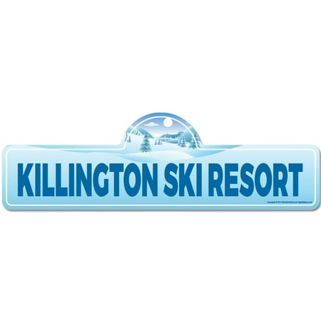 Killington Ski Resort Street Sign | Indoor/Outdoor | Skiing, Skier, Snowboarder, Décor for Ski Lodge, Cabin, Mountian House | SignMission personalized