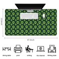 thumbnail image 5 of Long Mouse Pads for Desk,Green Skull Pattern Desk Mats on Top Of Desks, Desk Mouse Pad Extra Large with 3mm Non-Slip Base and Stitched Edge for Gaming,Office,Work,Home 47.3"x23.6", 5 of 6