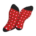 thumbnail image 5 of KLL White and Green Polka Dot Print Cool Socks Men's Women's Crew Socks Funny Crazy Novelty Stockings, 5 of 7