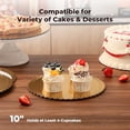 thumbnail image 6 of [200 Pack] Cake Boards 10 Inch Round Gold Cardboard Rounds Disposable Pizza Circles Cake Pan Base Stand for Desserts and Pastries Grease Proof and Moisture Resistant Christmas, Birthday, 6 of 7