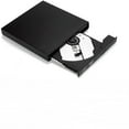 thumbnail image 1 of External CD/DVD Drive for Laptop, USB Ultra-Slim Portable Burner Writer Compatible with Mac MacBook Pro/Air iMac Desktop Windows 7/8/10/XP - black, 1 of 9
