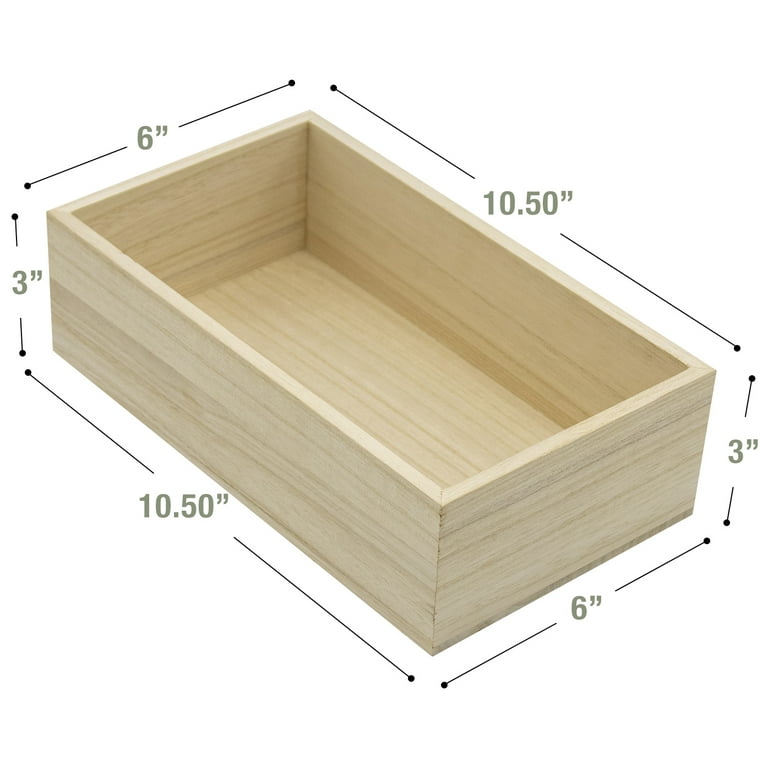 SORBUS sorbus unfinished wood crates - organizer bins, wooden box for pantry  organizer storage, closet, arts & crafts, cabinet organ