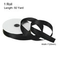 thumbnail image 2 of Uxcell Satin Ribbon Grosgrain Solid Silk Wedding Bouquet Ribbon for Valentine's Day Gift Wrapping Cake Box Bows Black-1" x 50 Yard, 2 of 7