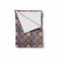 thumbnail image 2 of Mandala Soft Flannel Fleece Throw Blanket, Colorful Mosaic Tile Pattern with Abstract Floral Elements Turkish Culture, Cozy Plush for Indoor and Outdoor Use, 70" x 90", Multicolor, by Ambesonne, 2 of 6