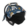 thumbnail image 7 of Car Seat Cover Baby, Winter Animal Friends Baby Car Seat Cover for Baby Boys Girls Newborn , Infant Car Seat Canopy Cover Nursing Breastfeeding Cover Warm Blanket, 7 of 7