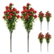 thumbnail image 1 of 6 piezas de ramas de cerezo artificiales, tallos de fruta de cerezo rojo falsos para decoración del hogar, simulación de fruta roja para decoración de escritorio de fiesta y arreglos florales, 1 of 4