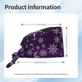 thumbnail image 5 of Salouo Snowflake Gradient Purple Print Adjustable Working Caps,1 Pcs Working Hats Elastic Scrub Hats Elastic Tie Back Hats Unisex Nurse Scrub Cap Nurse Hats ,One Size, 5 of 7