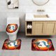 thumbnail image 2 of Wile E. Juego de 3 alfombras de baño de coral fleece: tapete de baño + alfombra de inodoro en forma de U + funda de tapa de inodoro en forma de O, 2 of 6