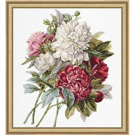 UPC: 4840746029134 | Luca-S The Peonies Counted Cross-Stitch Kit