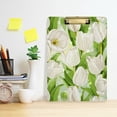 thumbnail image 5 of FMSHPON Beautiful White Tulip Flower Clipboard Hardboard Wood Nursing Clip Board and Pull for Standard A4 Letter 13x9 inches, 5 of 7